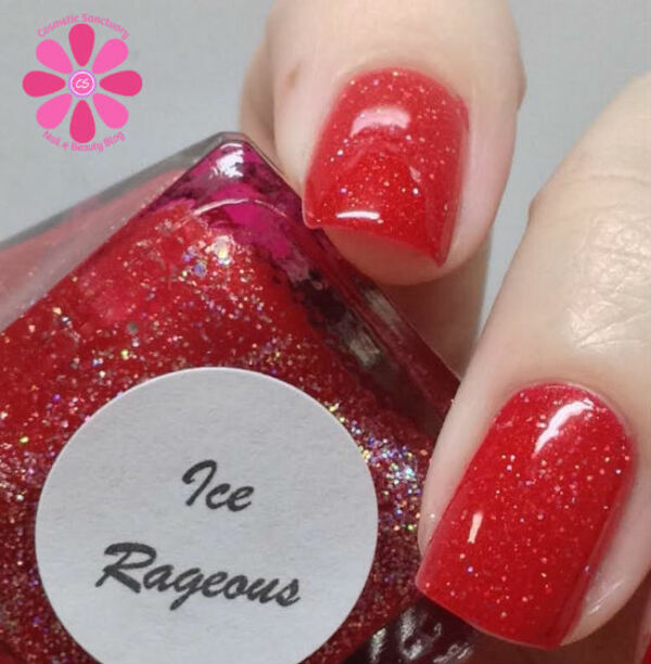 Nail polish swatch / manicure of shade SuperChic Lacquer Ice Rageous