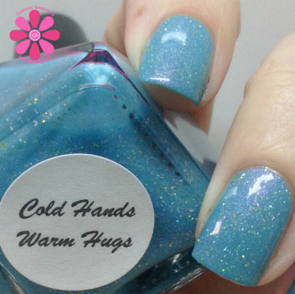 Nail polish swatch / manicure of shade SuperChic Lacquer Cold Hands, Warm Hugs