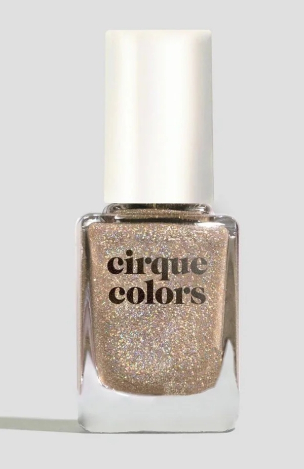 Nail polish swatch / manicure of shade Cirque Colors Champagne Diamond