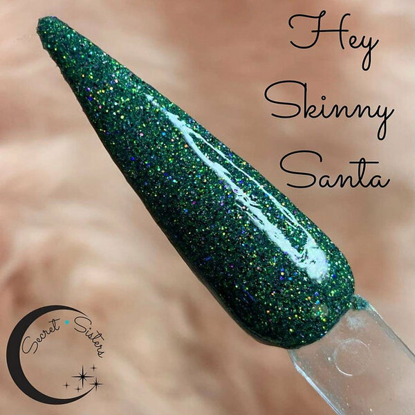 Nail polish swatch / manicure of shade Secret Sisters Skinny Santa