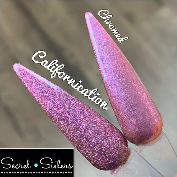 Nail polish swatch / manicure of shade Secret Sisters Californication