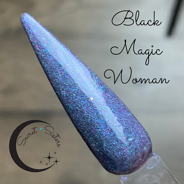 Nail polish swatch / manicure of shade Secret Sisters Black Magic Woman