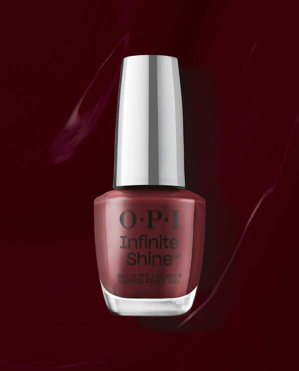 Nail polish swatch / manicure of shade OPI Infinite Shine Raisin' the Bar