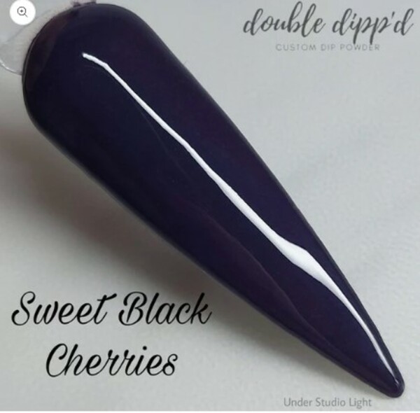 Nail polish swatch / manicure of shade Double Dipp'd Sweet Black Cherries