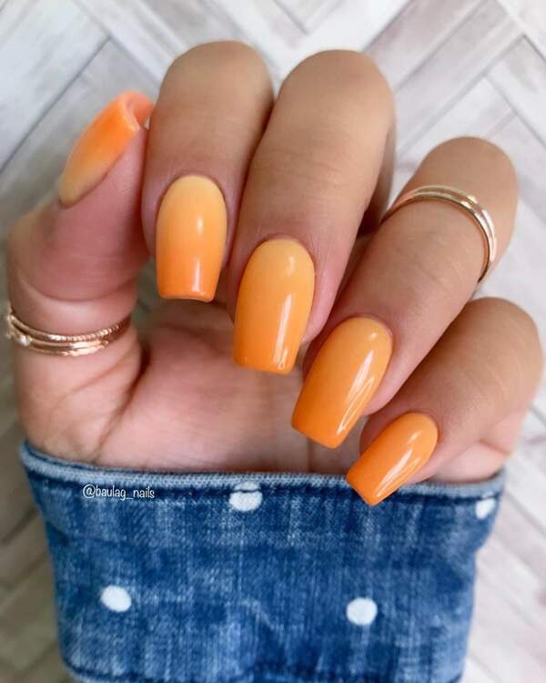 Nail polish swatch / manicure of shade Revel Candy Corn