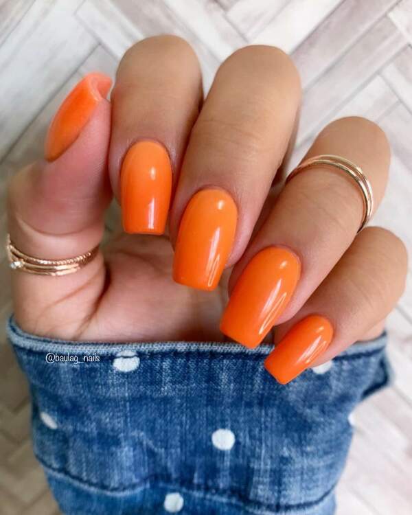 Nail polish swatch / manicure of shade Revel Candy Corn