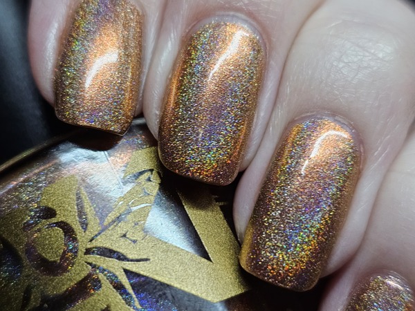 Nail polish swatch / manicure of shade Bee's Knees Lacquer Mittengard Wyrm