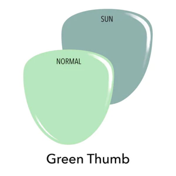 Nail polish swatch / manicure of shade Revel Green Thumb