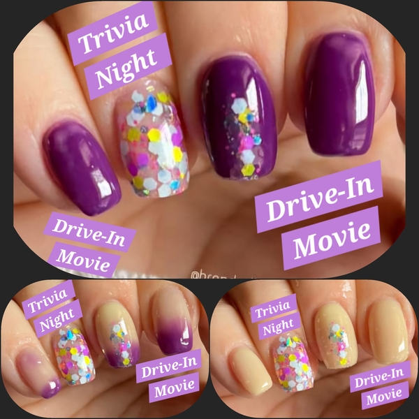 Nail polish swatch / manicure of shade Revel Drive-In Movie