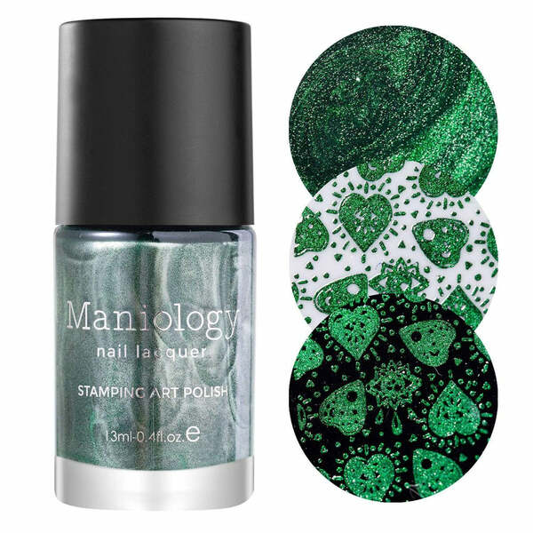 Nail polish swatch / manicure of shade Maniology Poison