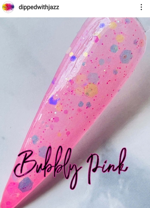 Nail polish swatch / manicure of shade Dipped with Jazz Bubbly Pink