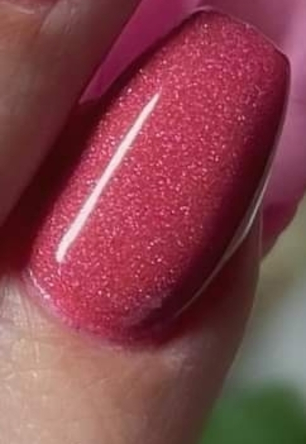 Nail polish swatch / manicure of shade Sugar Bowl Dips Raspberry Beret