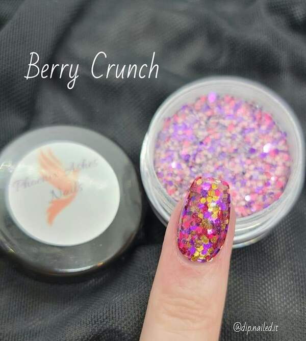 Nail polish swatch / manicure of shade Phoenix Ashes Berry Crunch