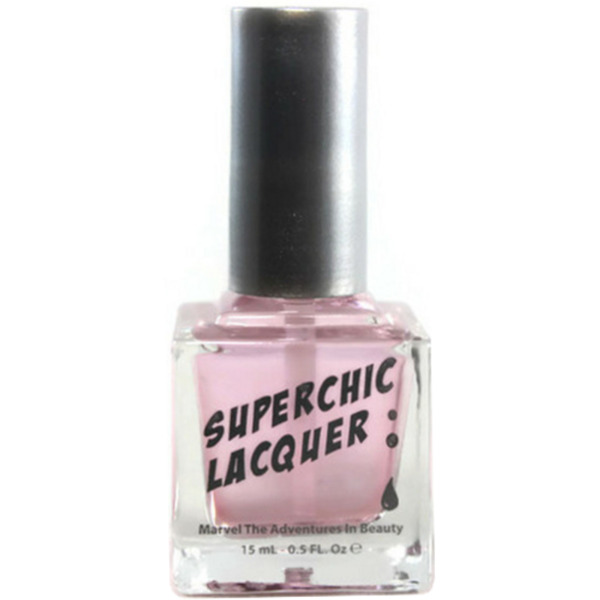 Nail polish swatch / manicure of shade SuperChic Lacquer Marvel PLUSH Top Coat