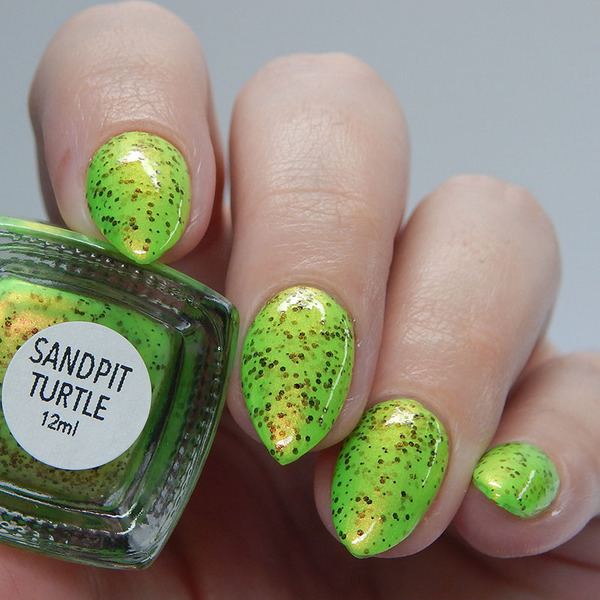 Nail polish swatch / manicure of shade Emily de Molly Sandpit Turtle