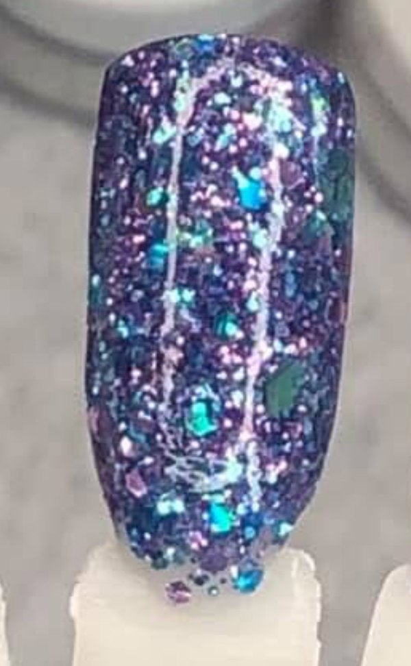 Nail polish swatch / manicure of shade Sparkle and Co. Mermaid fantasy