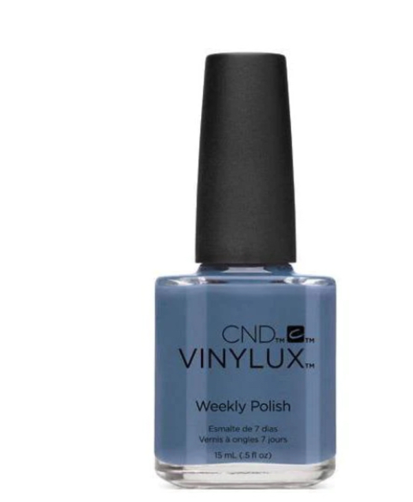 Nail polish swatch / manicure of shade Cnd Vinylux Denim Patch