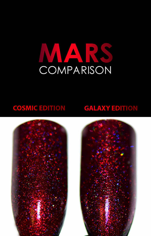 Nail polish swatch / manicure of shade Starrily Mars - Cosmic Edition