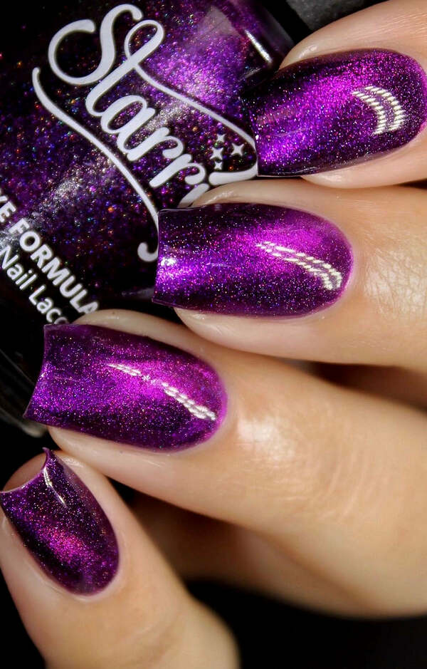 Nail polish swatch / manicure of shade Starrily Saturn - Galaxy Edition