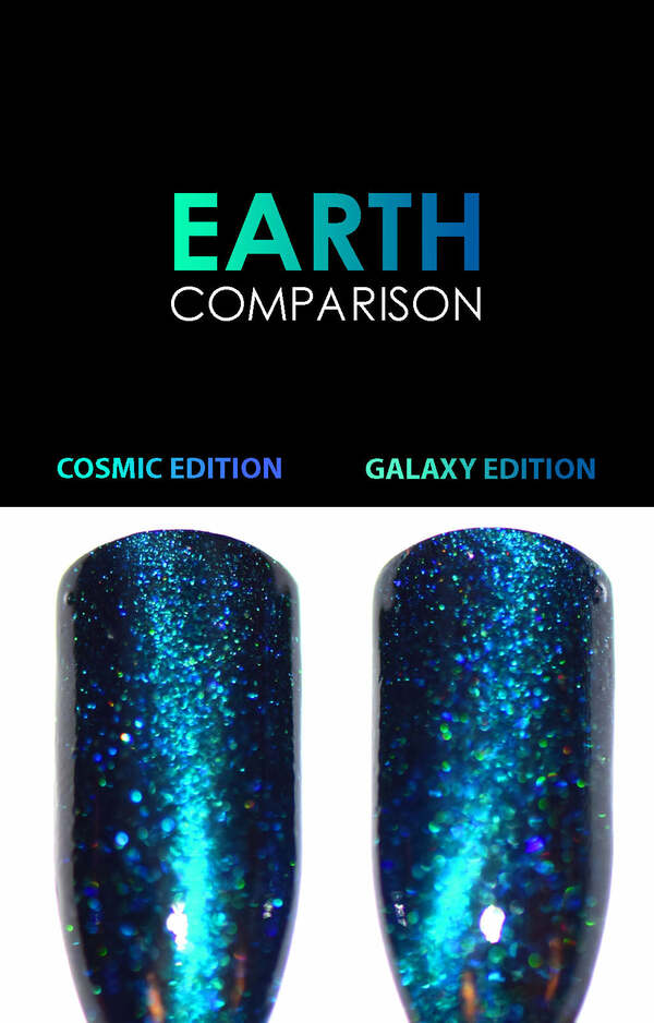 Nail polish swatch / manicure of shade Starrily Earth - Galaxy Edition