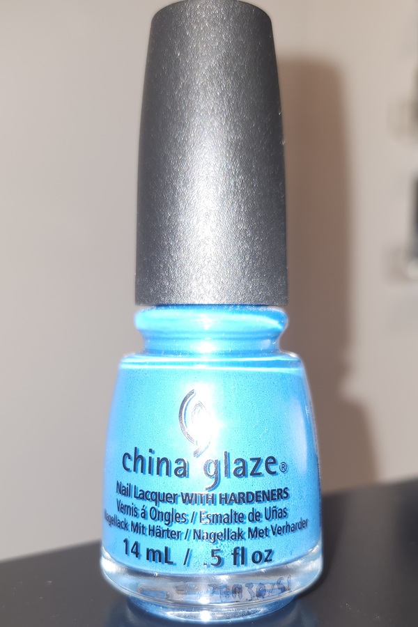 Nail polish swatch / manicure of shade China Glaze I Truly Azure You