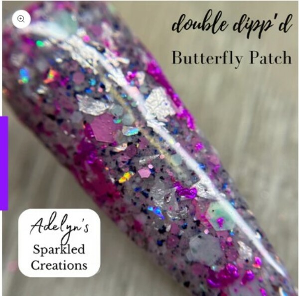 Nail polish swatch / manicure of shade Double Dipp'd Butterfly Patch