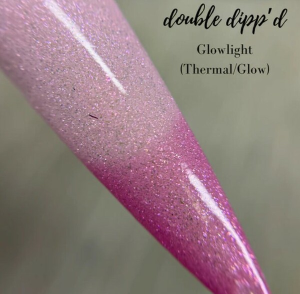 Nail polish swatch / manicure of shade Double Dipp'd Glowlight