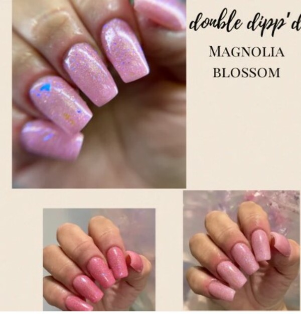 Nail polish swatch / manicure of shade Double Dipp'd Magnolia Blossom