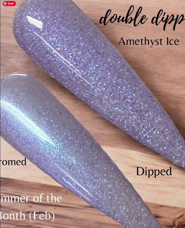 Nail polish swatch / manicure of shade Double Dipp'd Amethyst Ice