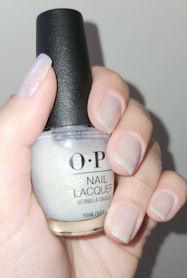 Nail polish swatch / manicure of shade OPI Snatch'd Silver