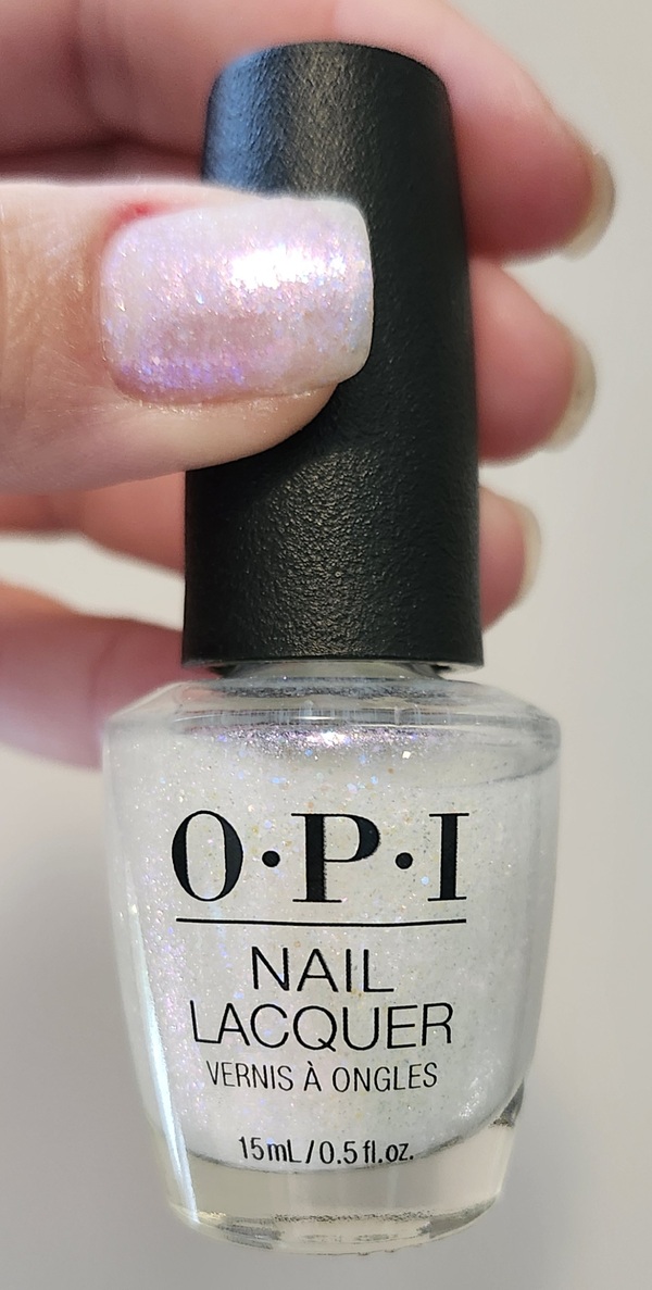 Nail polish swatch / manicure of shade OPI Snatch'd Silver