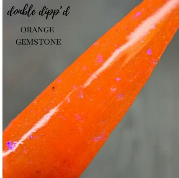 Nail polish swatch / manicure of shade Double Dipp'd Orange Gemstone