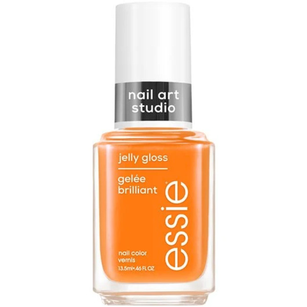 Nail polish swatch / manicure of shade essie Apricot Jelly