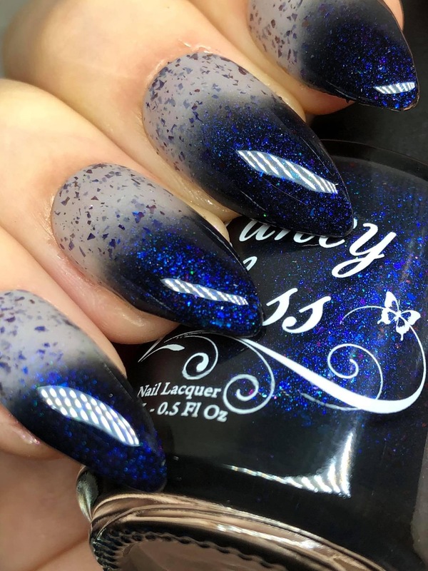 Nail polish swatch / manicure of shade Fancy Gloss Mistress of Evil