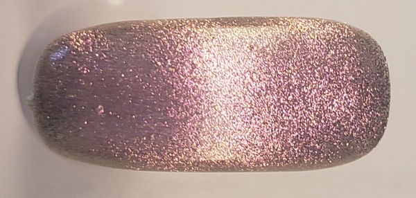 Nail polish swatch / manicure of shade Fancy Gloss Pink Magnetic Top Coat