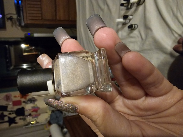 Nail polish swatch / manicure of shade Deborah Lippmann Dirty little secret