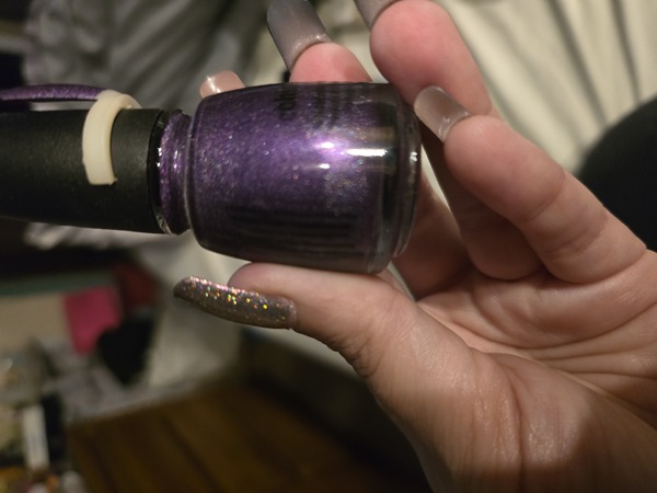 Nail polish swatch / manicure of shade China Glaze Virtual violet