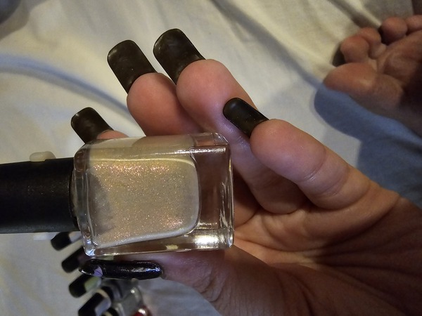 Nail polish swatch / manicure of shade Colors by Llarowe Fire Down Below