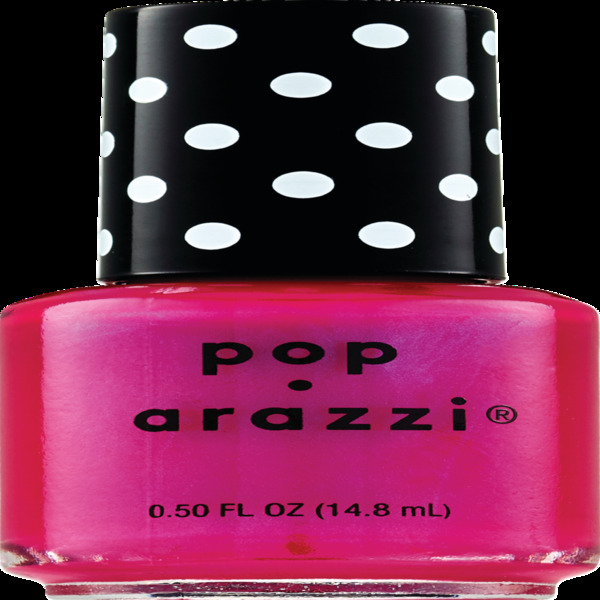 Nail polish swatch / manicure of shade Pop-arazzi The Fuschia is now