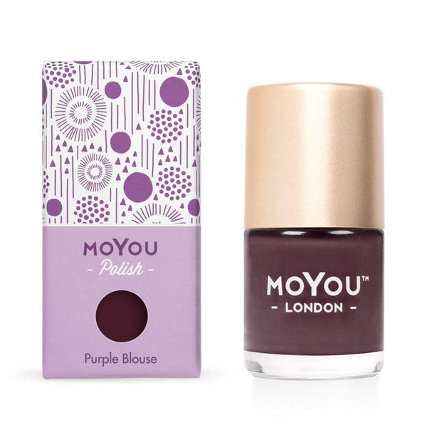 Nail polish swatch / manicure of shade MoYou London Purple Blouse