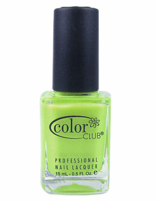 Nail polish swatch / manicure of shade Color Club Get your lemon on