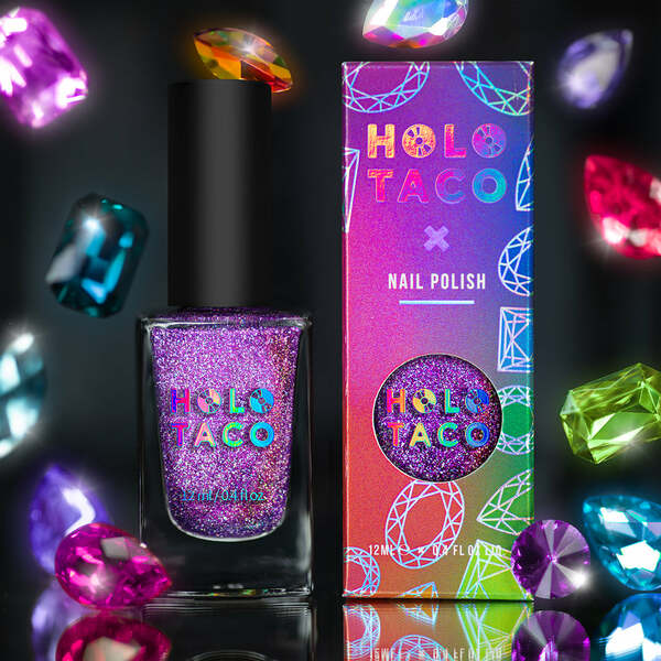 Nail polish swatch / manicure of shade Holo Taco Crystal Mommy