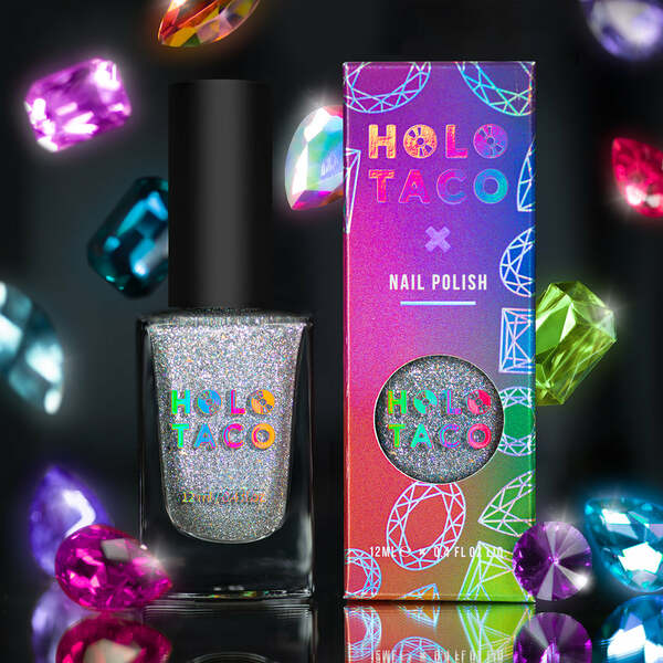 Nail polish swatch / manicure of shade Holo Taco Ride Or Diamond