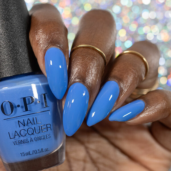 Nail polish swatch / manicure of shade OPI Dream Come Blue