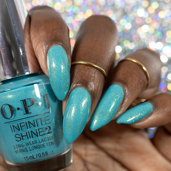 Nail polish swatch / manicure of shade OPI Infinite Shine On Cloud Fine