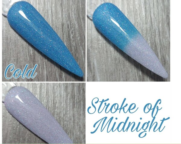 Nail polish swatch / manicure of shade Double Dipp'd Stroke of Midnight