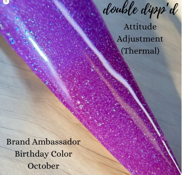 Nail polish swatch / manicure of shade Double Dipp'd Attitude Adjustment