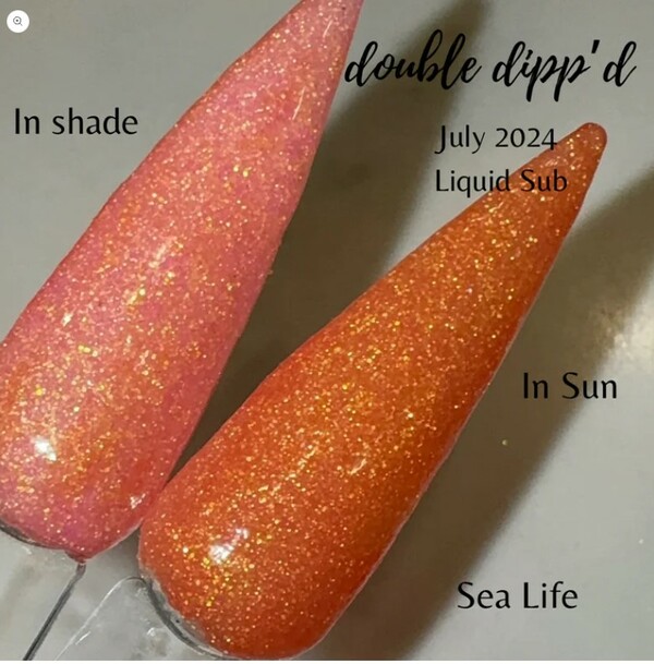 Nail polish swatch / manicure of shade Double Dipp'd Sea Life