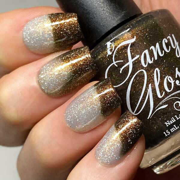 Nail polish swatch / manicure of shade Fancy Gloss Bronzed Horizon