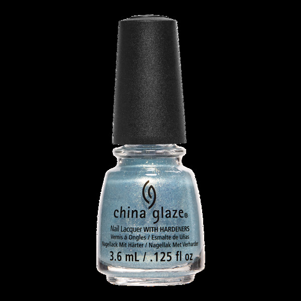 Nail polish swatch / manicure of shade China Glaze Icy silver blue